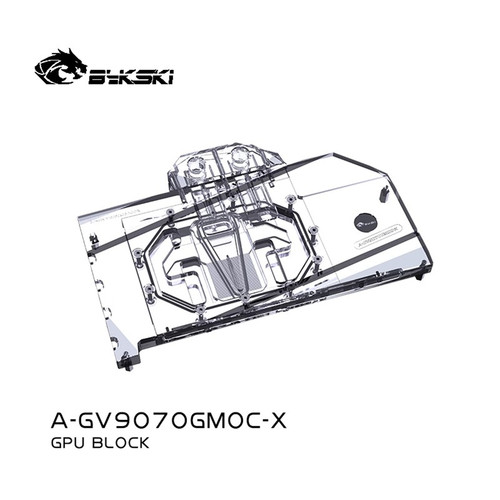 Bykski技嘉RX9070XT GAMING OC 16G魔鹰小雕散热器显卡分体水冷头 - 图2