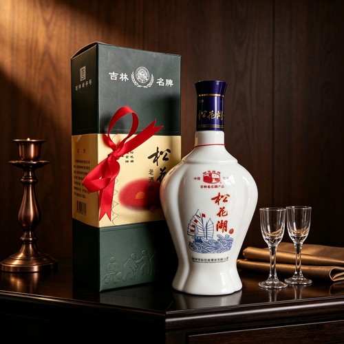 52度 松花湖老酒坊酒 纯粮食酒 高粱酒 瓶装白酒 500ml - 图0