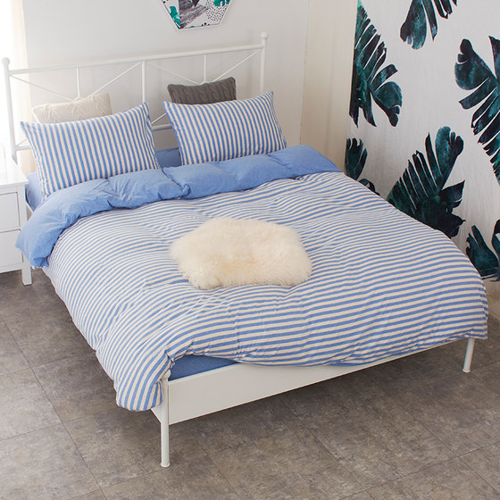 Four-piece fitted sheet set, 100% cotton, soft and skin-friendly