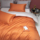 100 thread count long staple cotton satin duvet cover single piece