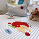 Cartoon embroidered mat and fitted sheet
