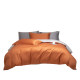 100 thread count long staple cotton satin duvet cover single piece