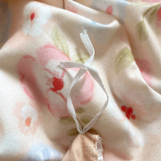 Thickened cotton brushed four-piece set pure cotton quilt cover sheet ins style floral bedding bed sheet dormitory three-piece set