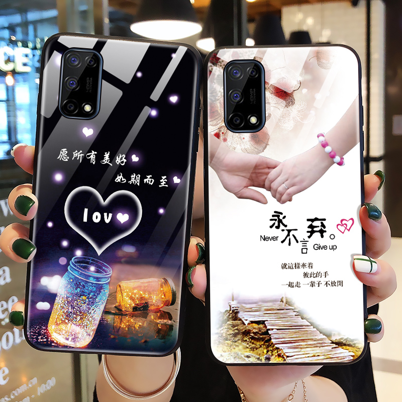 索风旗舰店realmeV5手机壳玻璃realme真我V5保护硅胶套realmev3软壳oppo全包v3防摔5g可爱猪opporealmev男RMX2111女22003