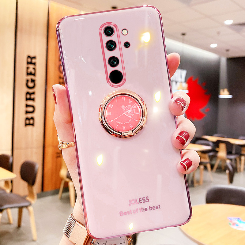 索风旗舰店适用于小米红米note8手机壳note8pro保护硅胶套note7全包防摔note7pro电镀软壳neto少女粉Redmi男por创意支架1