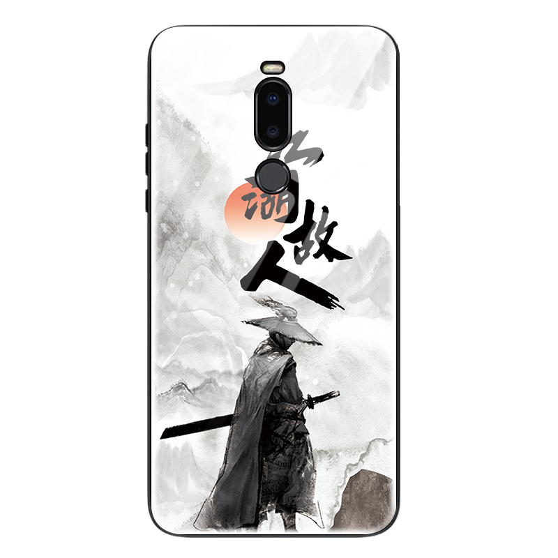索风旗舰店武侠适用于魅族note8手机壳方形玻璃魅族x8保护硅胶套防摔软硬壳3