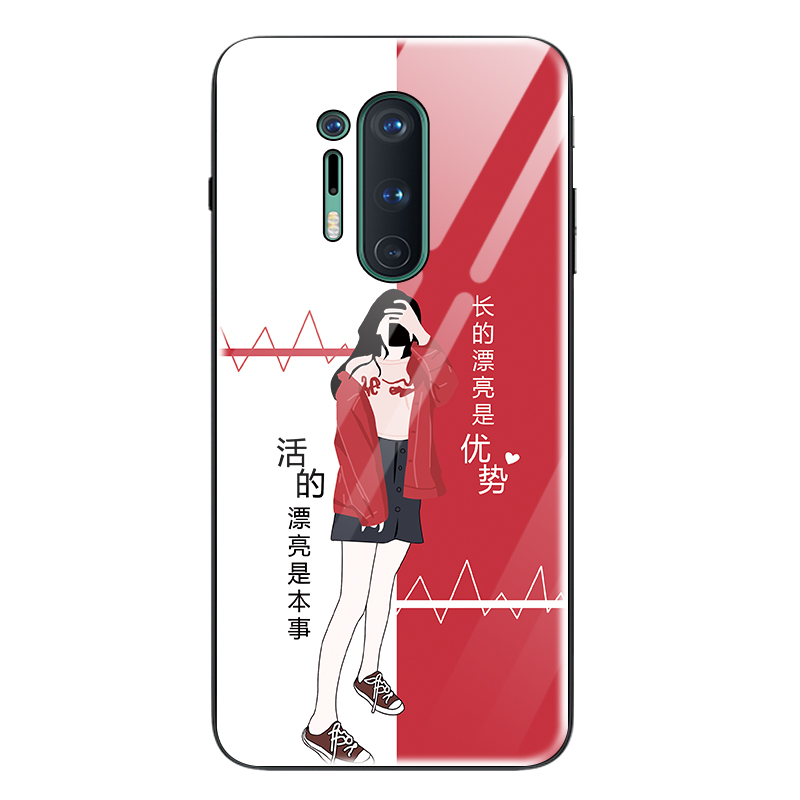索风旗舰店一加8手机壳方形玻璃一加8pro保护硅胶套1+8全包5G防摔1加八软壳超薄por男女款个性创意潮牌网红情侣可爱挂绳3