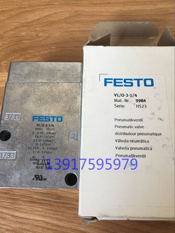 Festo Festo Solenoid Valve Vl O 3 1 4 9984 Vl 5 1 4 B