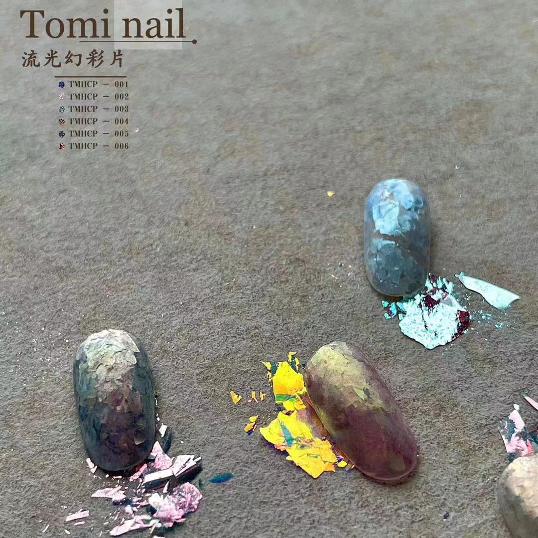 【现货】日本 Tomi nail 饰品新款流光幻彩片 超薄爆闪美甲填埋用 - 图2