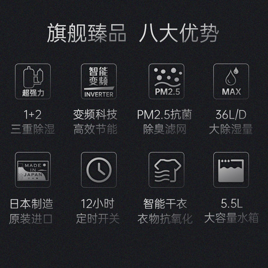 三菱除湿机家用日本原装进口EV240抽湿机器变频压缩机EV230升级款