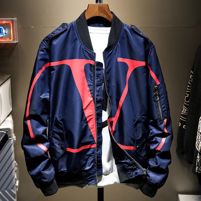 春秋款飞行员刺绣休闲男棉衣棒球服 摩帝尼克夹克