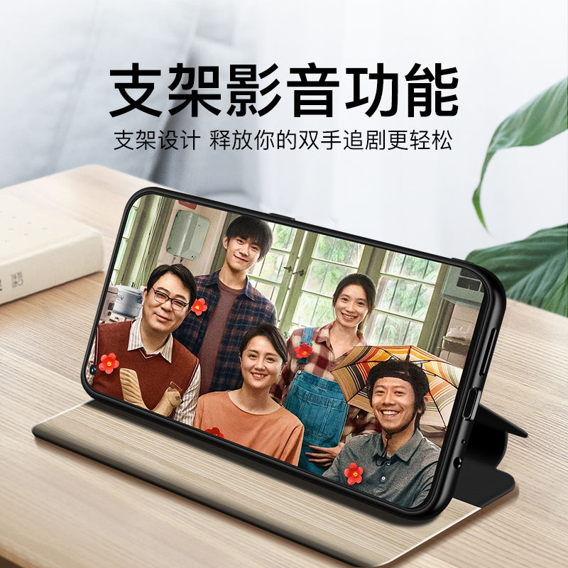 opporeno5pro手机壳 reno5保护套翻盖式皮套5G版镜头全包防摔por+素皮外壳超薄硅胶reon个性男女高档限量新款 - 图2