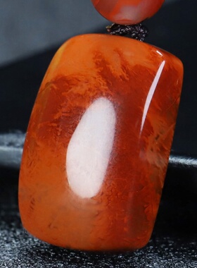 蝶逸凉山原石平安挂件南红玛瑙