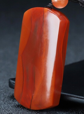 蝶逸凉山原石平安挂件南红玛瑙