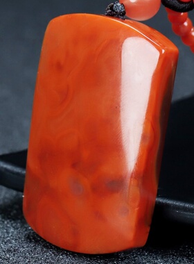 蝶逸凉山原石平安挂件南红玛瑙