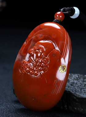 天然凉山南红玛瑙蝶逸男女