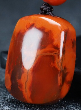 蝶逸凉山原石平安挂件南红玛瑙