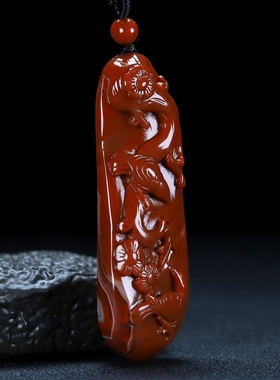 天然凉山南红玛瑙蝶逸男女