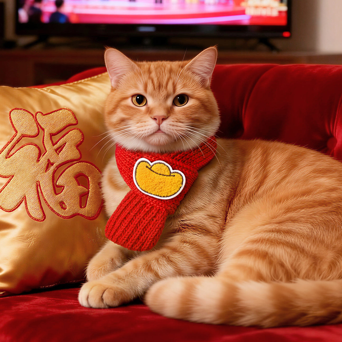 猫咪围脖小狗可爱项圈毛线宠物围巾围兜狗狗保暖配饰红色喜庆新年,淘宝优惠券,粉丝福利购,淘宝优惠卷