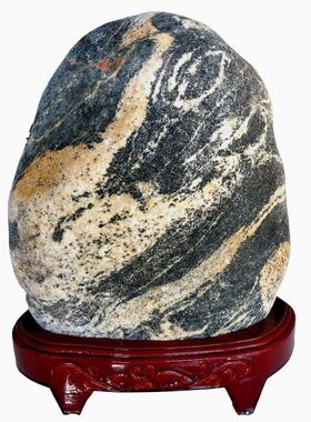 天然泰山石客厅缺角敢当工艺品