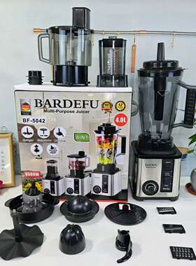 4L8in1blender, meat grinder, ice crusher, juicer, stainless