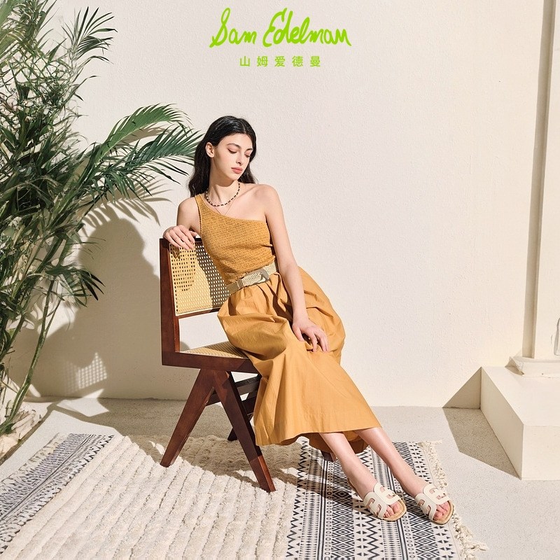 虞书欣同款SAM EDELMAN马卡龙色系夏低跟外穿沙滩一字拖女BAY,淘宝优惠券,粉丝福利购,淘宝优惠卷