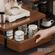 Solid wood coffee machine storage rack desktop cup