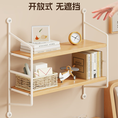 墙上置物架客厅墙壁挂墙书架多层悬空层板免打孔壁挂式墙面收纳架 - 图2