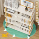 Bookshelf study desk layered organization