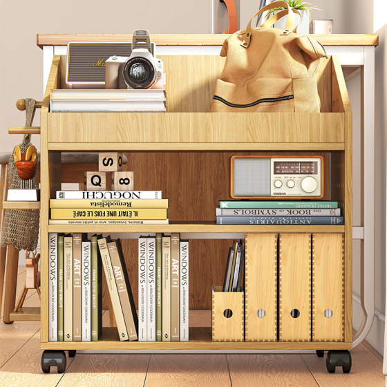 Yisijia Yisijia* multi-layer table side bookshelf with wheels