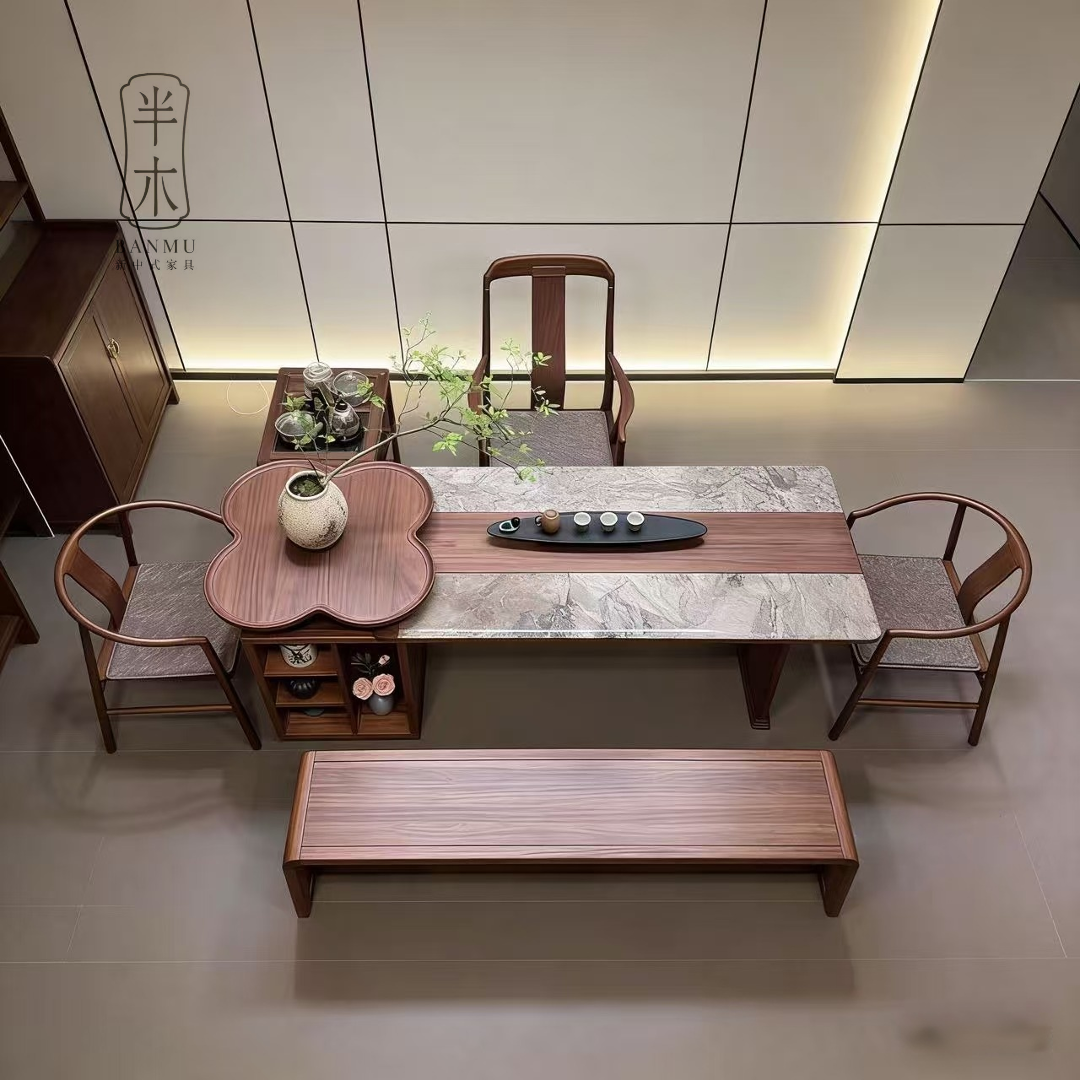 宋式新款北美黑胡桃茶桌茶台椅休闲酒店茶道民宿办公室高端定制,淘宝优惠券,粉丝福利购,淘宝优惠卷