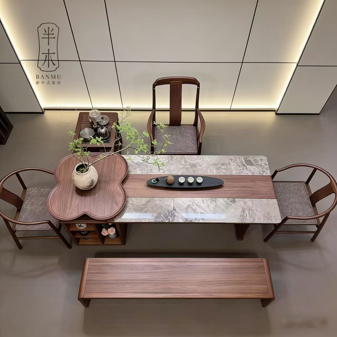 宋式新款北美黑胡桃茶桌茶台椅休闲酒店茶道民宿办公室高端定制,淘宝优惠券,粉丝福利购,淘宝优惠卷