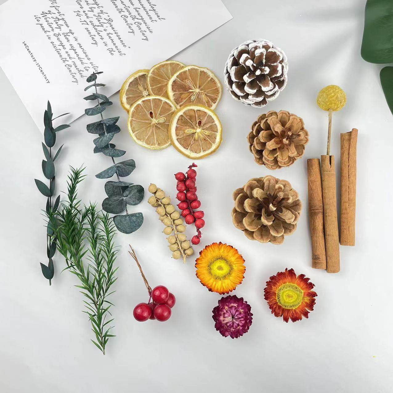 伴手礼礼盒配饰松果树叶肉桂柠檬片干花装饰材料diy植物画香薰,淘宝优惠券,粉丝福利购,淘宝优惠卷