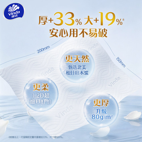 维达山茶花B5精华湿厕纸80抽洁厕湿巾私处擦屁屁湿纸巾男女士专用 - 图1