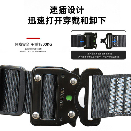 新国标五点式风电专用安全带双钩缓冲绳套装轨道防坠电工高空作业 - 图2