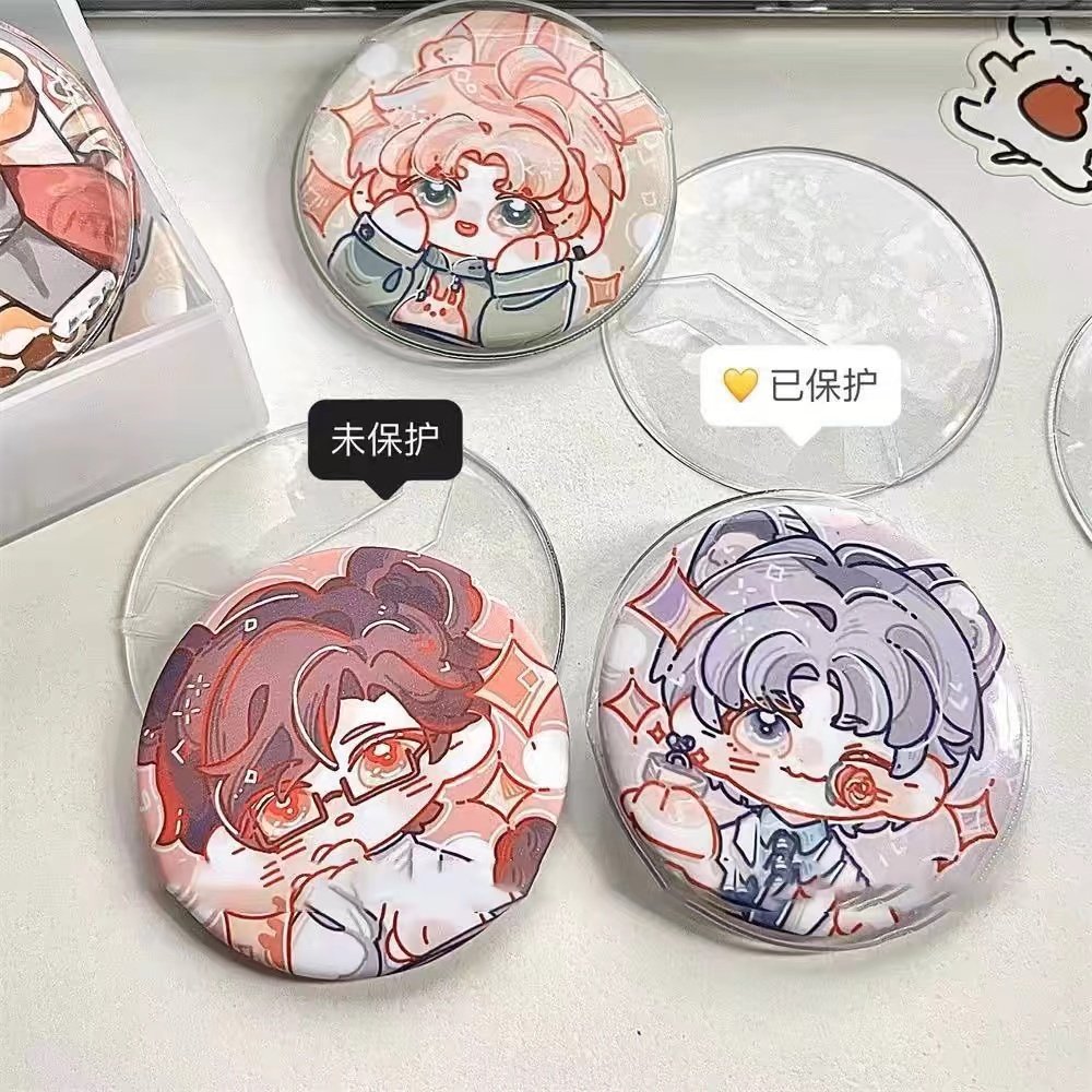 75mm吧唧徽章保护套挂件透明谷子保护膜圆形动漫周边收纳58mm,淘宝优惠券,粉丝福利购,淘宝优惠卷