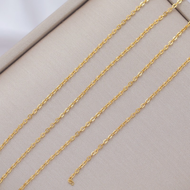 S925纯银链子银镀金压光O字链diy手工饰品项链手链耳环散链条配饰,淘宝优惠券,粉丝福利购,淘宝优惠卷