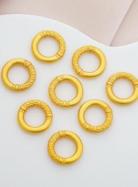 哑光古法沙金跑环乾坤圈临兰镀金
