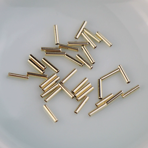 Глянцевый браслет, цепочка, аксессуар ручной работы, серьги, 14 карат, золотой цвет, 1.5×7мм