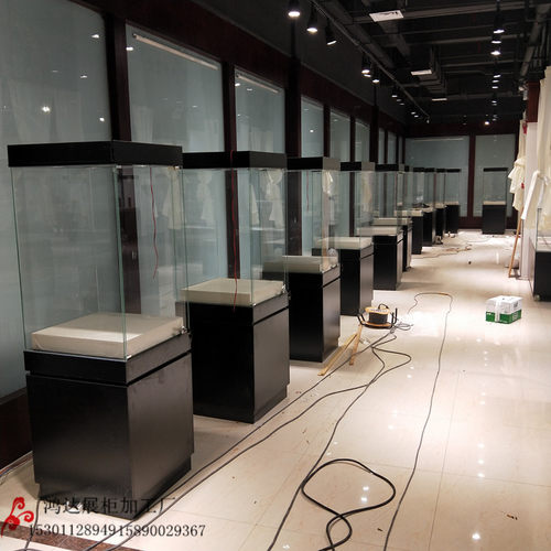 定制玻璃展柜博物馆文物陈列柜非遗展示柜展厅产品陈列展览玻璃柜 - 图0