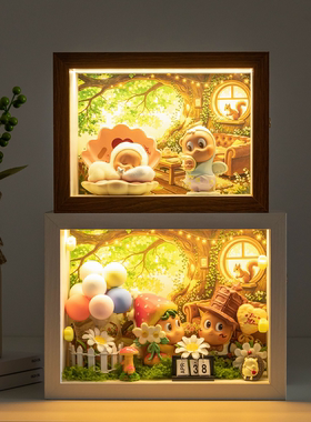星星人怦然心动盲盒展示盒 触控灯光结婚diy造场景礼物手办收纳盒