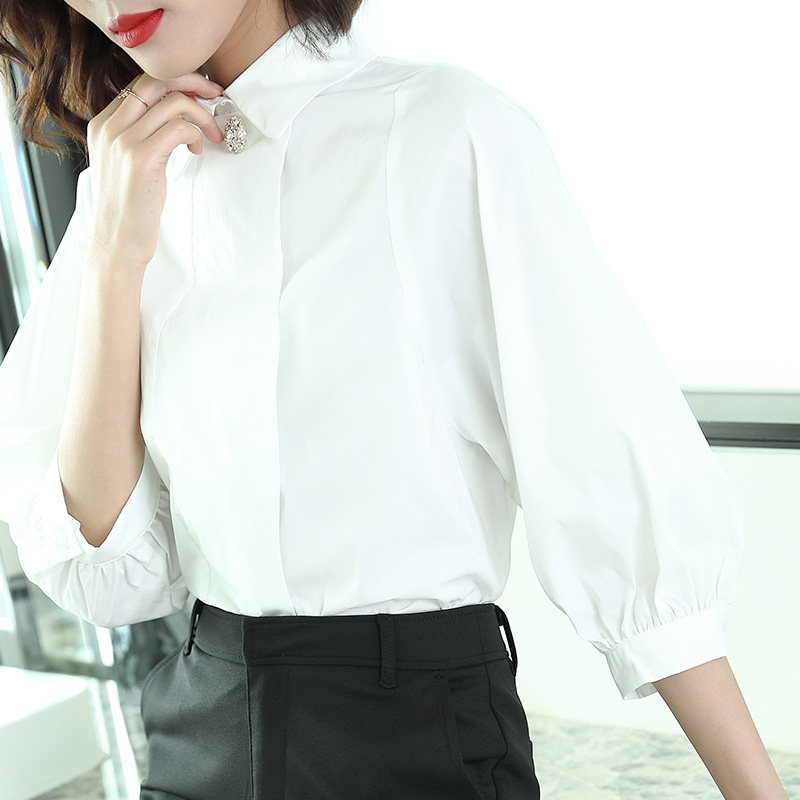 鹿歌2020春装新款灯笼袖显瘦白衬衫 鹿歌衬衫
