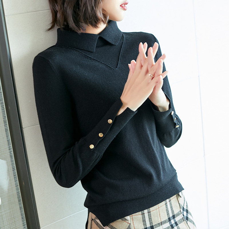 鹿歌2020秋冬季新款polo衫针织衫 鹿歌毛针织衫