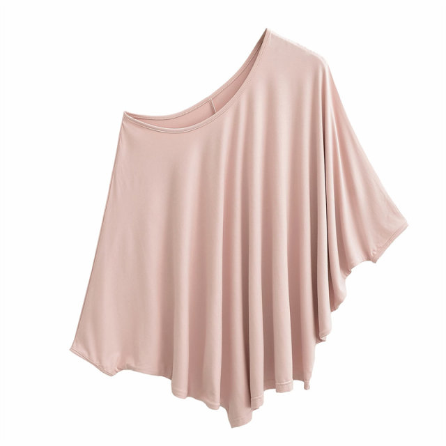 Pure Desire Modal Loose Batshirt T-shirt ເຄື່ອງນຸ່ງປ້ອງກັນແສງແດດ