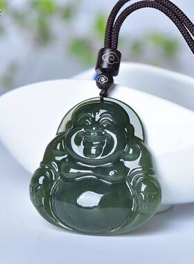 女和田玉佛公青玉带证书正品