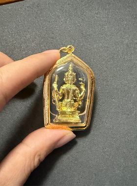 泰国佛牌 龙婆本昭坤天四面佛 四面神吊坠 立体吊坠项链