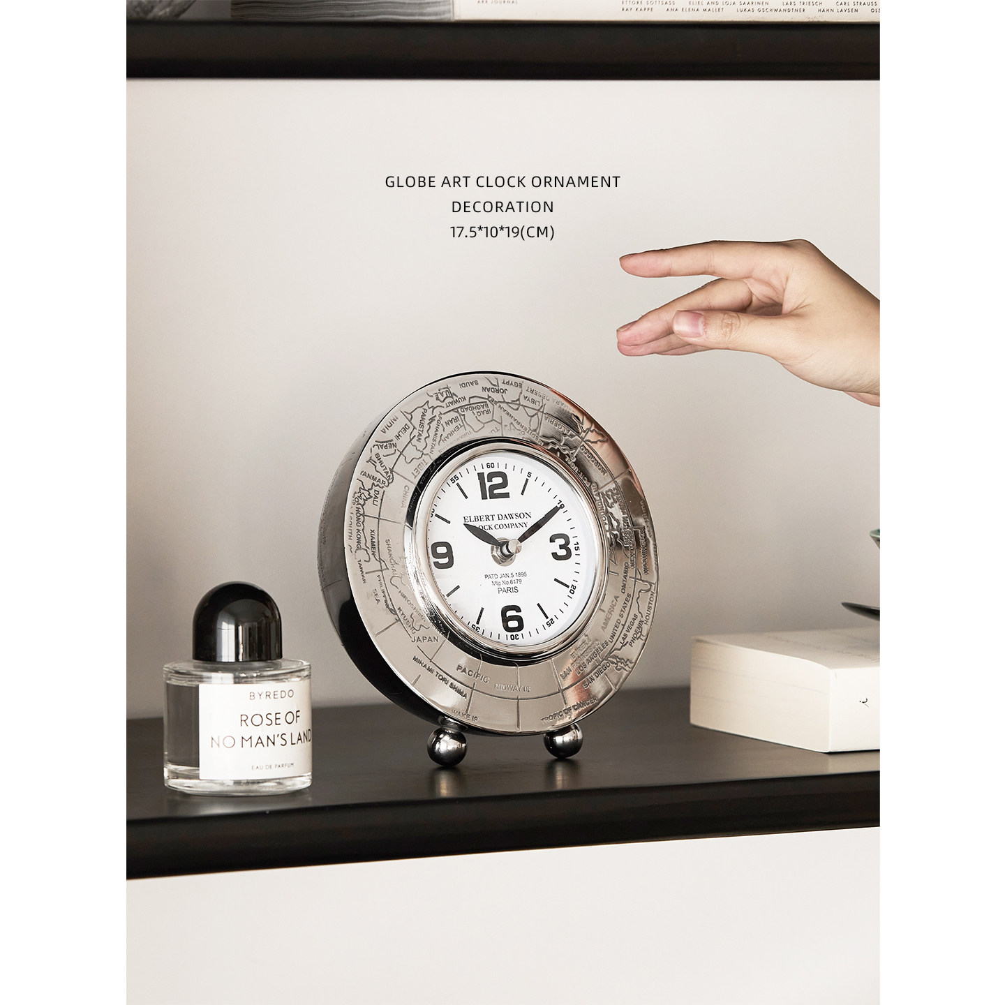 迷屿家居印度进口复古轻奢桌面时钟地图座钟装饰品钟表玄关摆件,淘宝优惠券,粉丝福利购,淘宝优惠卷