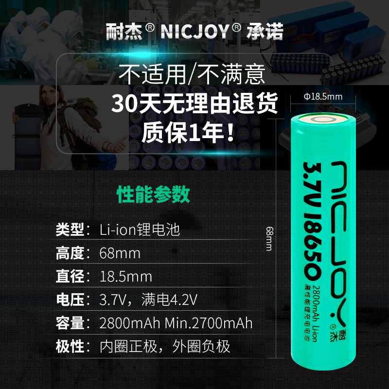 适海洋王锂电池JW7622/23手电筒7620/松果灯/光固化机18650充电器 - 图3