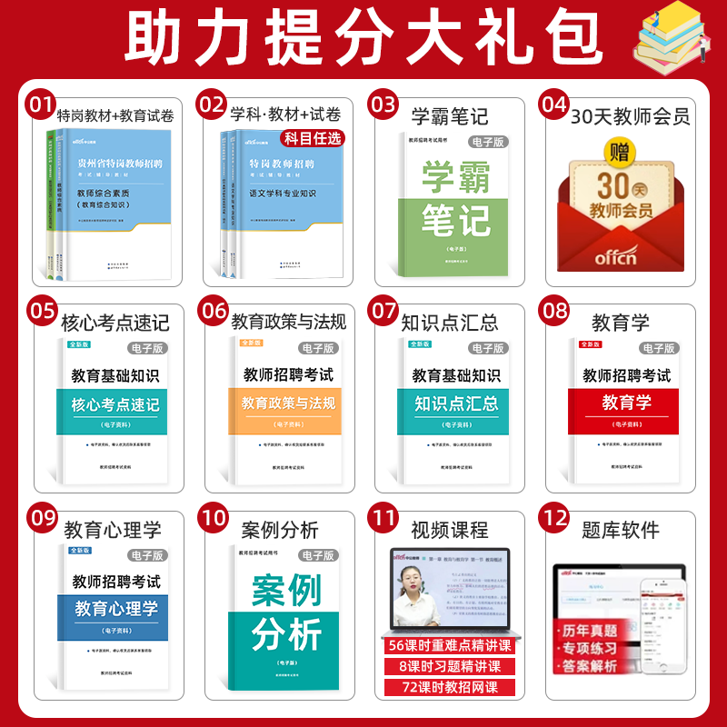 贵州特岗考试资料贵州特岗教师用书2024年中公贵州省特岗教师招聘考编制考试用书教师综合素质学科专业知识教材历年真题模拟试卷 - 图1