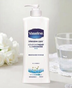 Vaseline专业修护身体乳无香低敏320ml白色提供全持久滋润瓶装版